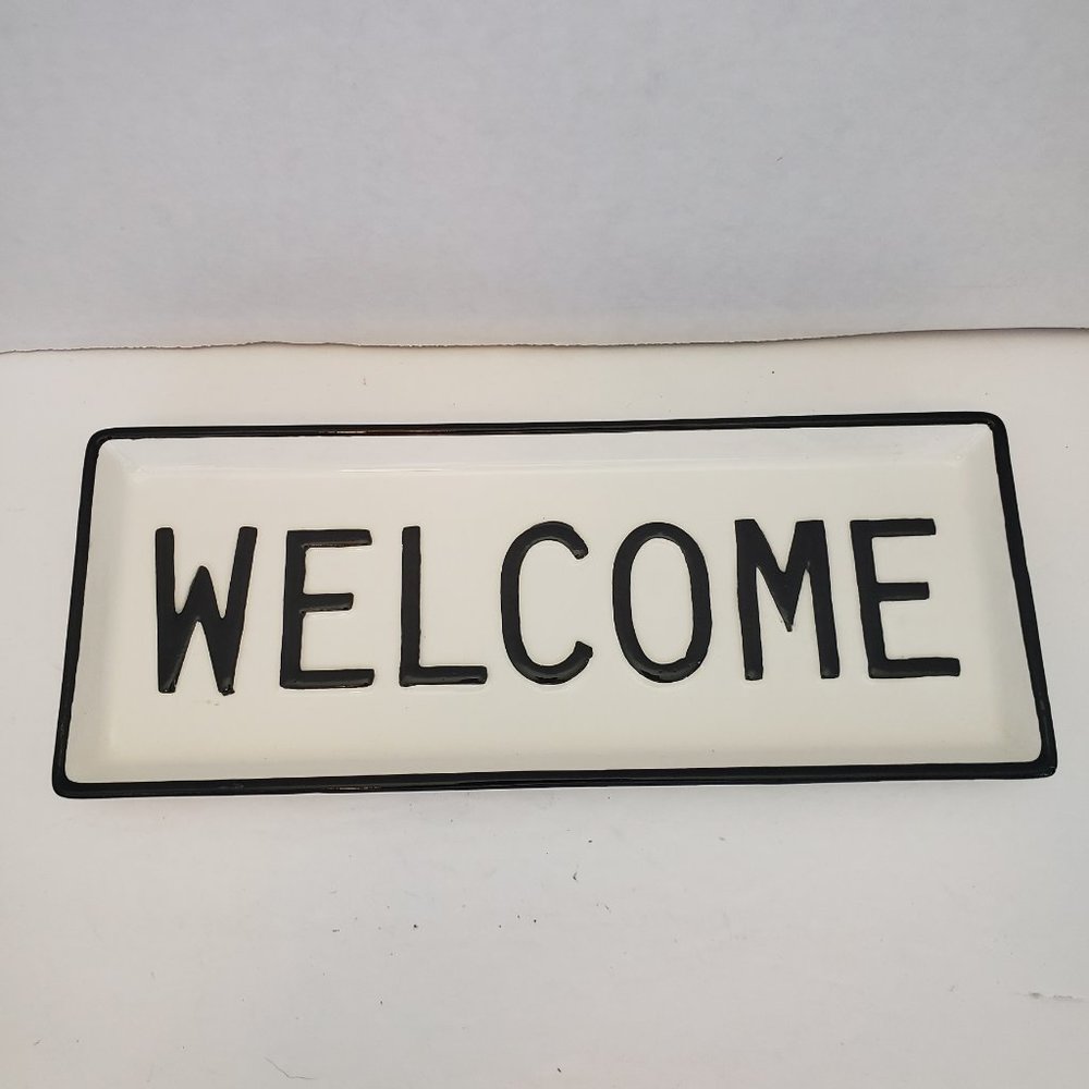 Ceramic Welcome Trinket Organizer Dish Tray